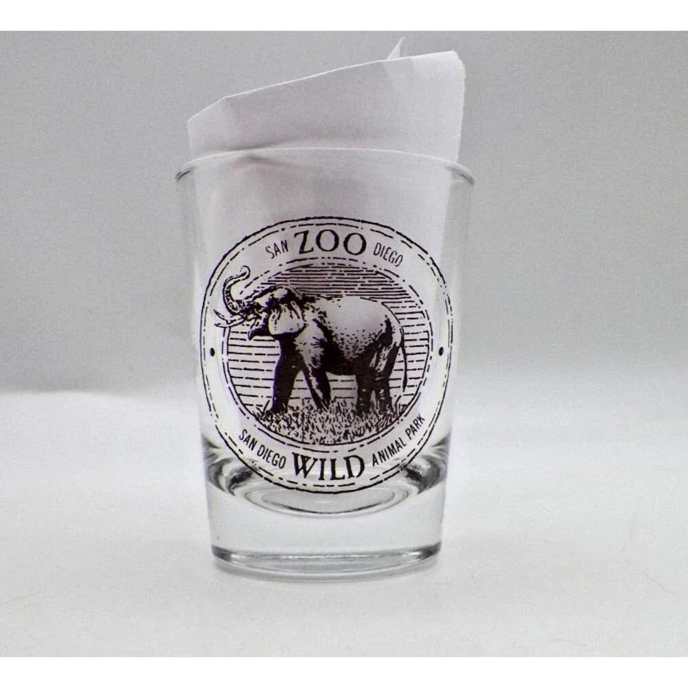 Vintage San Diego Zoo & Wild Animal Park Shot Glass Souvenir